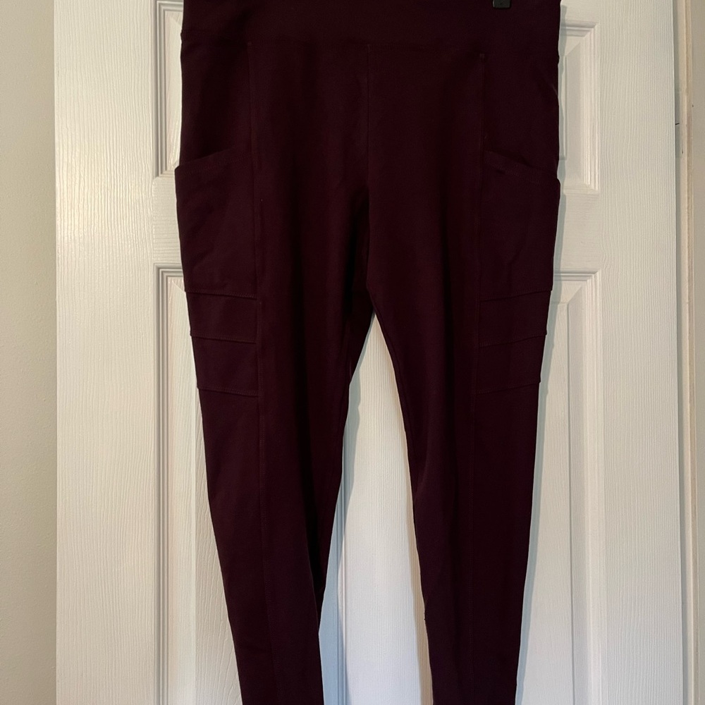 Women's Burgundy Pull On Pants